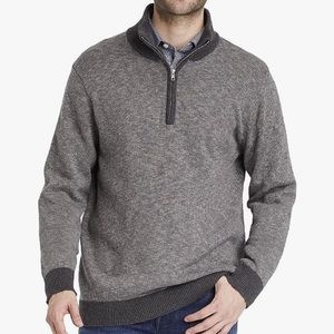 Men’s grey sweater, zip neck